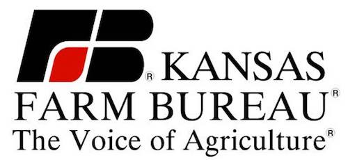 Kansas Farm Bureau logo. The Voice of Agriculture.