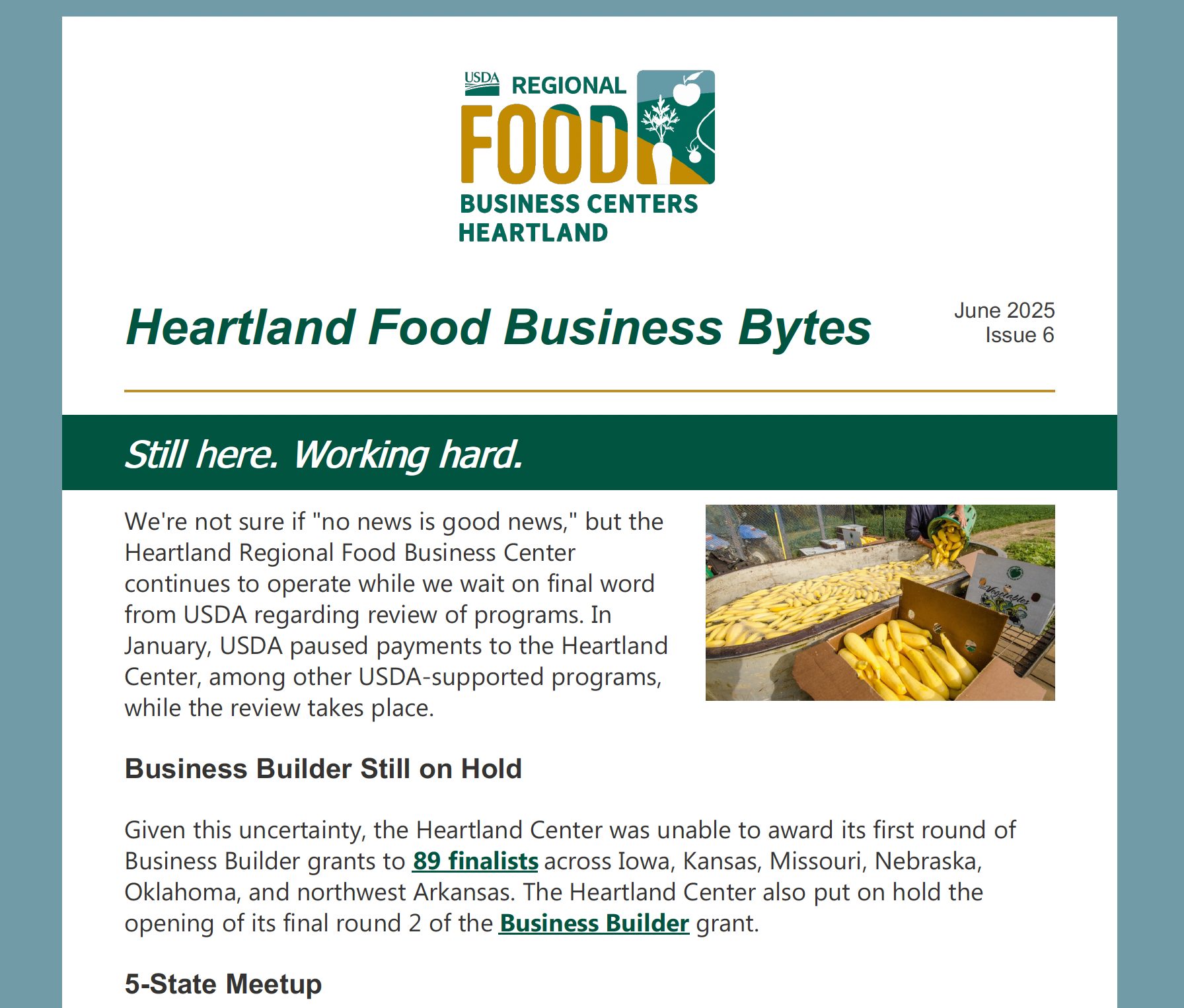 Front page of July 2025 Newsletter 
